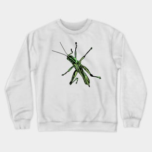 Green Grasshopper Climbing Crewneck Sweatshirt